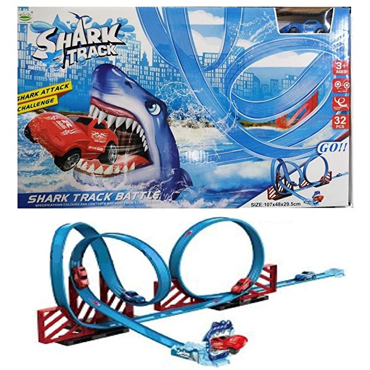 shark race track toy