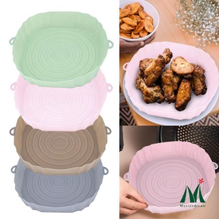 Air Fryer Paper Liner Silicone AirFryer Pot Air Fryers Oven Oil-proof Parchment Baking Tray Fried Pizza Chicken Basket Mat Square Round Grill Pan Accessories 