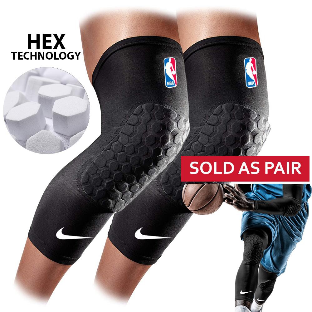 Black Basketball Kneepads Compression Honeycomb Knee Pads Leg Kneepad Shopee Philippines