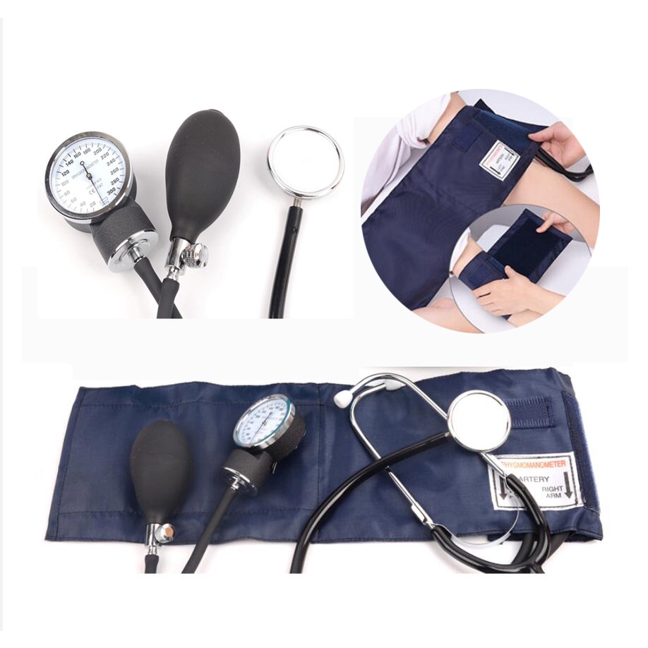 Classic Professional Stethoscope Manual Cuff Blood Pressure Monitor Arm