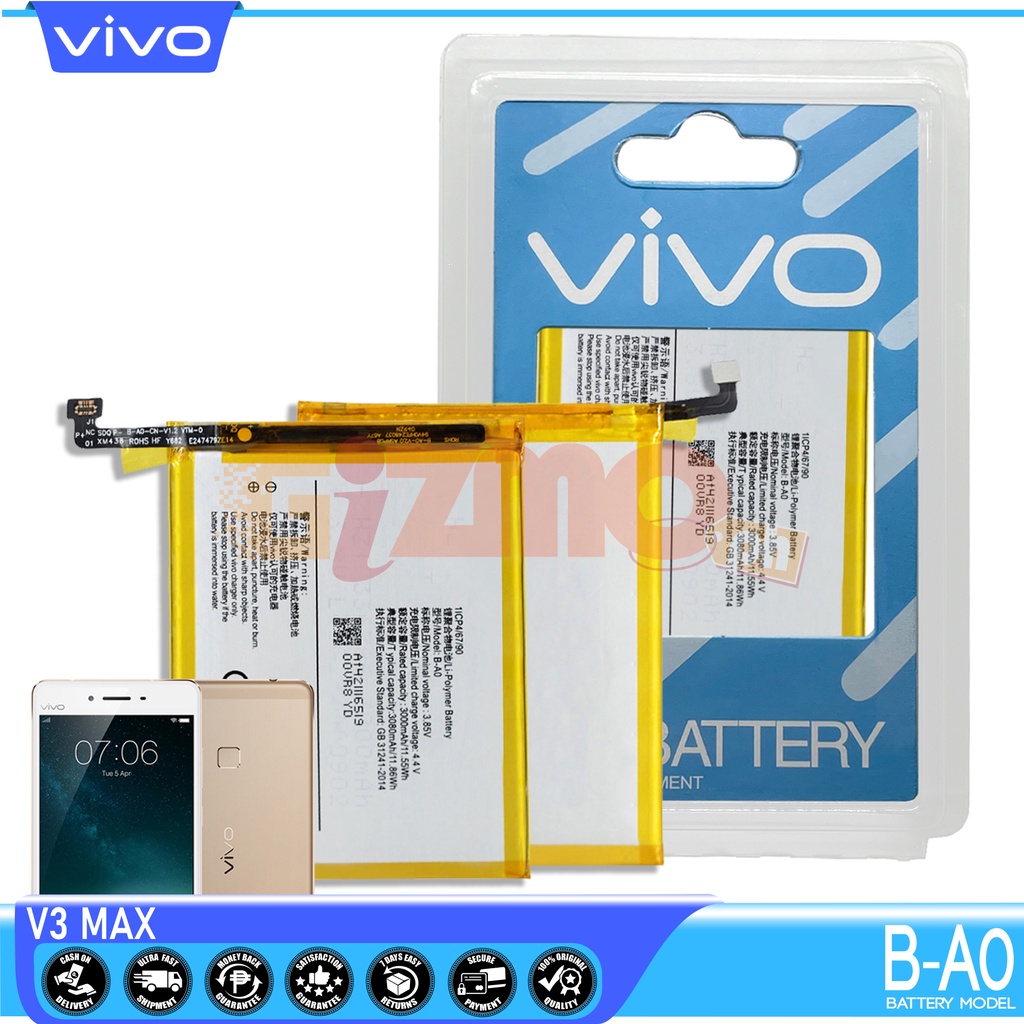 VIVO V3 Max Model BA0 Battery, Liion Smartphones Android Battery