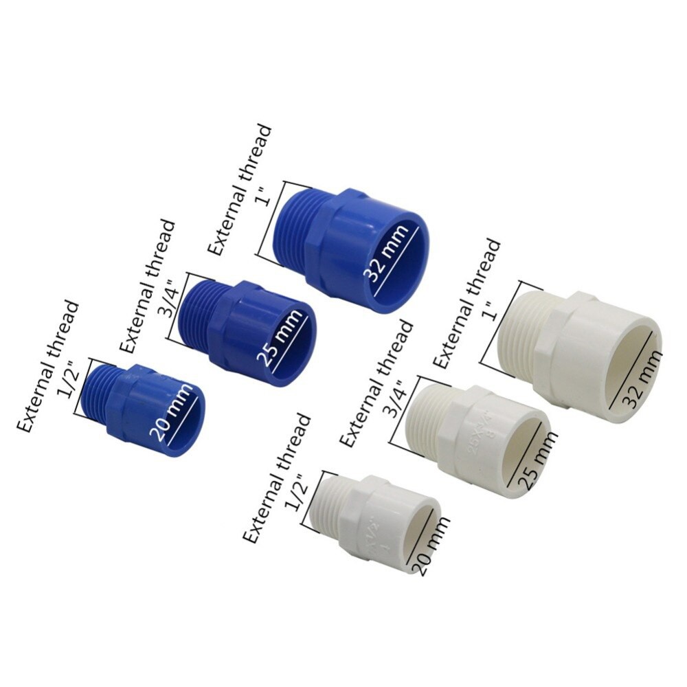 1 2 3 4 1 Male Thread To Inner Diameter 25 32mm Pvc Pipe Connector Fitting Shopee Philippines