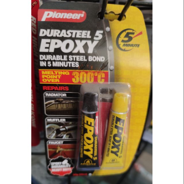 Pioneer Durasteel Steel Epoxy 5 Minutes 35 Grams (Melting Point Over