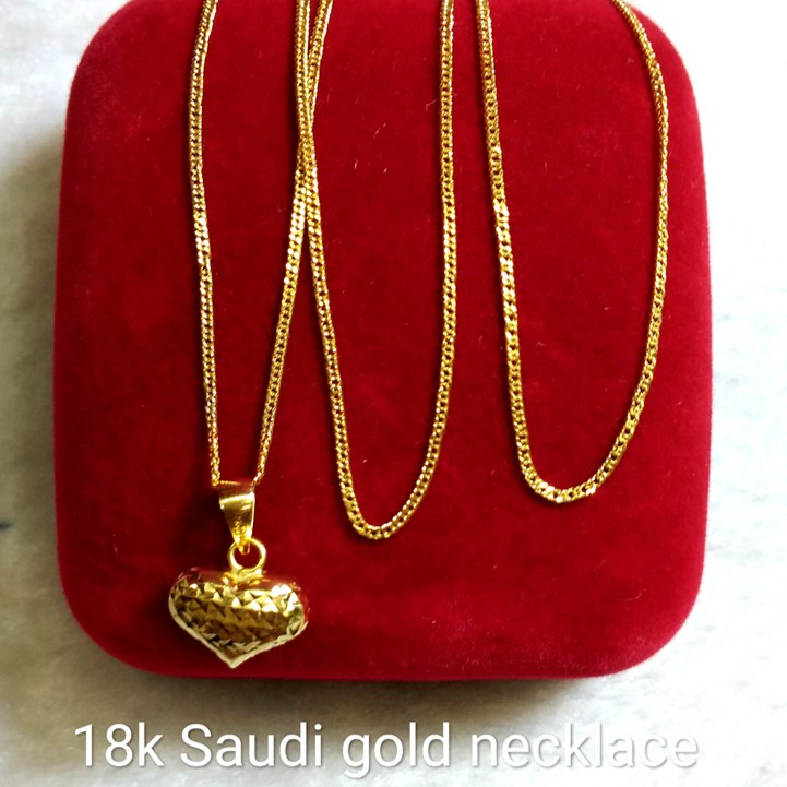 18k Pure Gold Saudi Gold Necklace 1 17 1 2 Grams 18 Inches Shopee Philippines