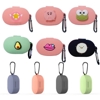 Cartoon Earphone Case With Hook For Xiaomi Redmi AirDots 2019 New Case Cover Wireless Bluetooth Earphone Cases Soft TPU Shell