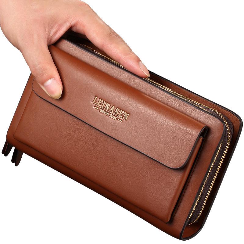 Laber Lee Clutch Bag Men Pu Leather Wrist Business Wallet Shopee