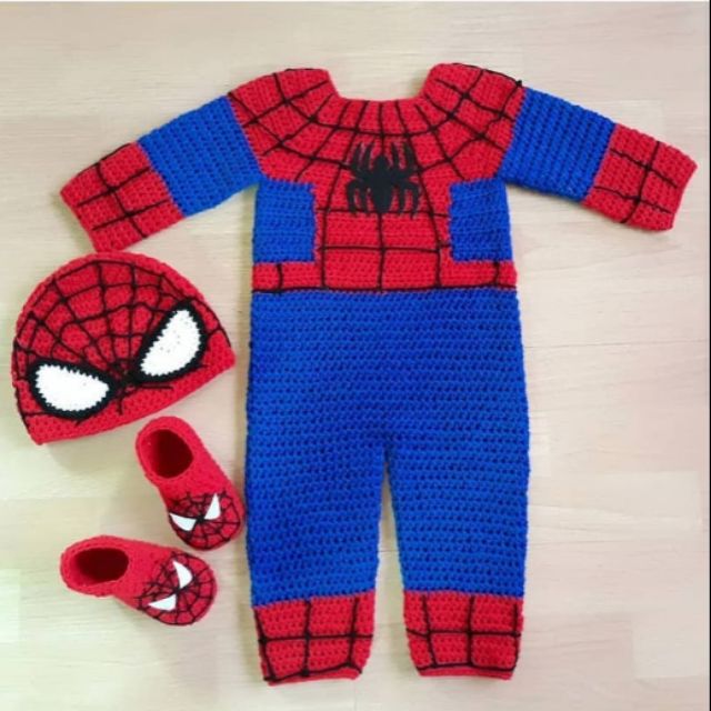 Spiderman crochet costume set | Shopee Philippines