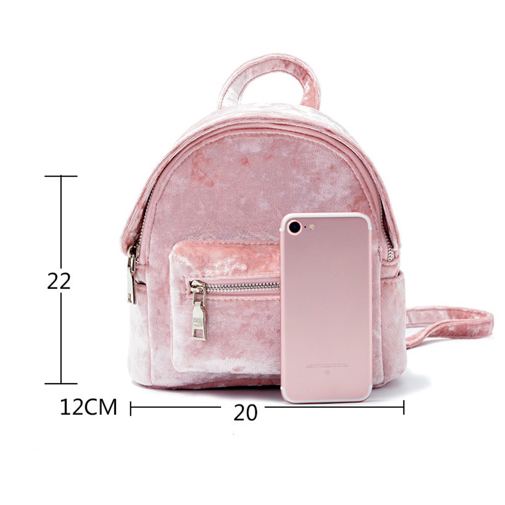 velvet mini backpack