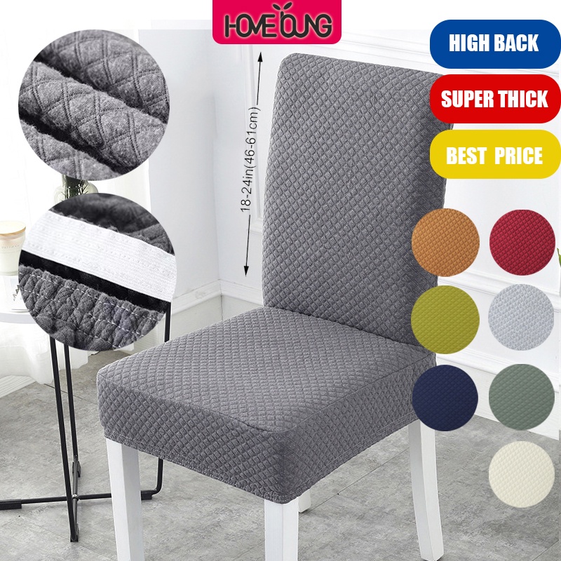 HOMEYOUNG High Back Super Thick Plaid Pattern Universal Fitting