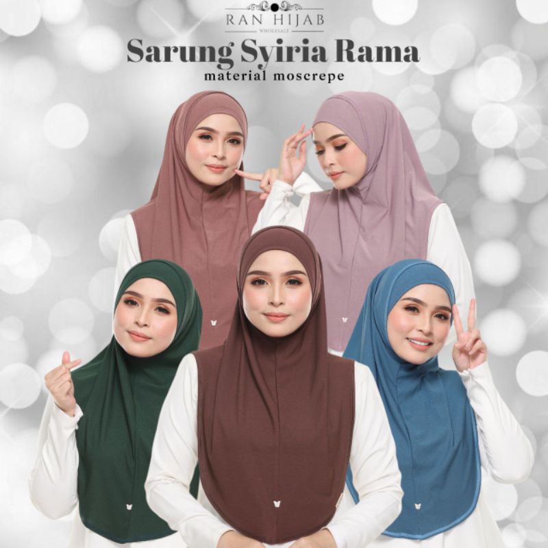 Tudung SARUNG TUDUNG SARUNG INSTANT SYRIA MOSCREPE FREE Size | Shopee ...