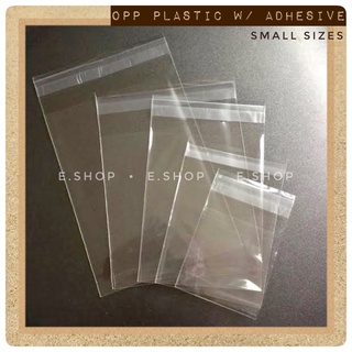 OPP Plastic with Adhesive - Small Sizes 100pcs