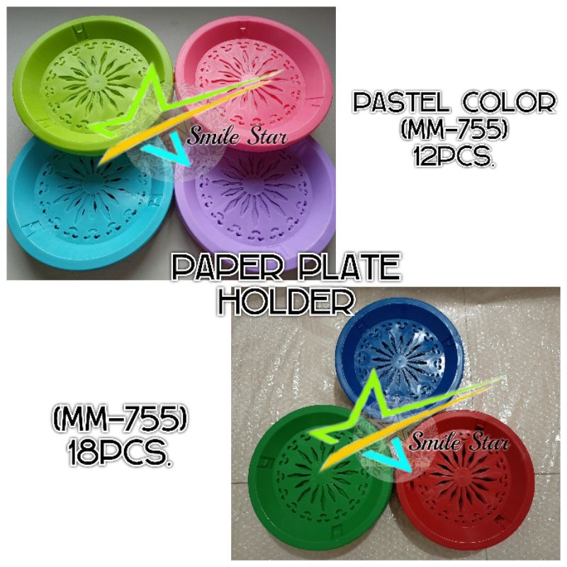Paper Plate Holder / Reusable Paper Plate holder / Pastel color paper