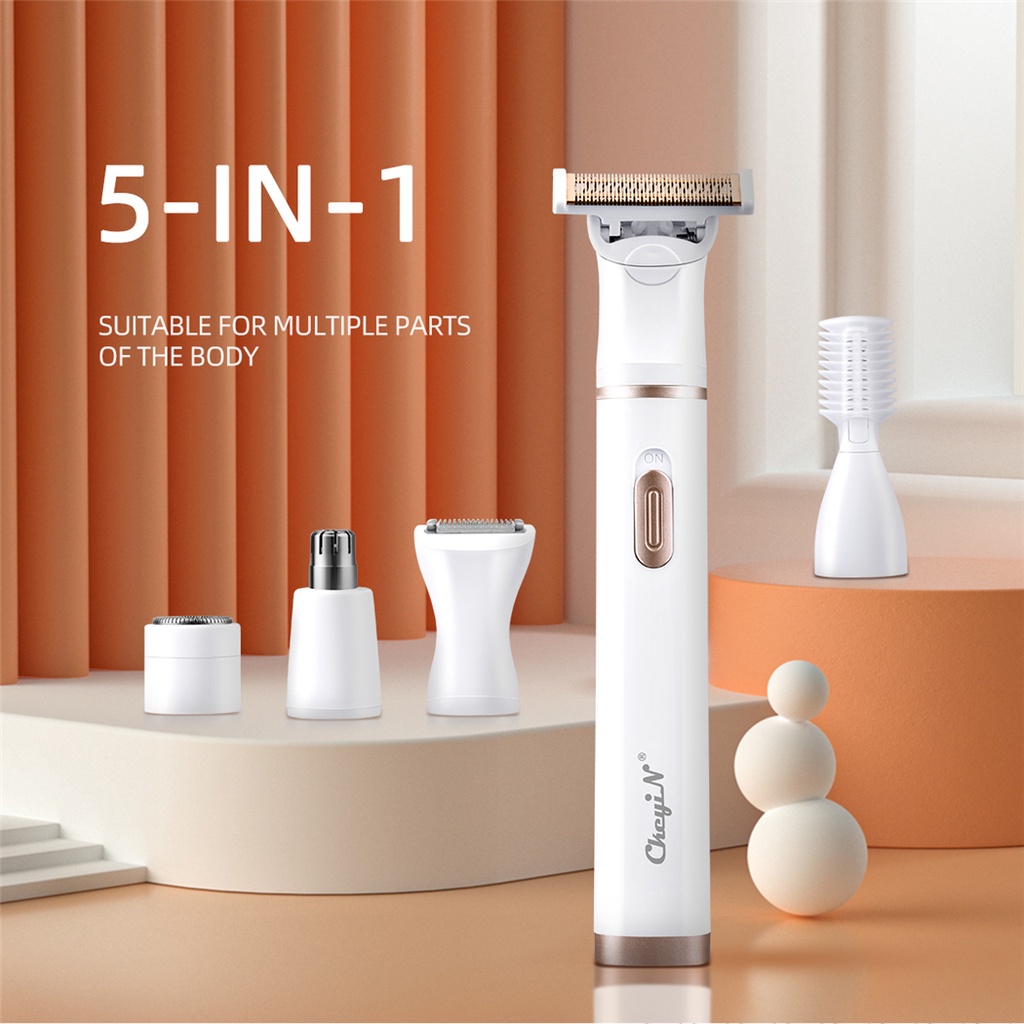 CkeyiN Shaving Epilator 5 in 1 Eose Hair Trimming Eyebrows Sideburns