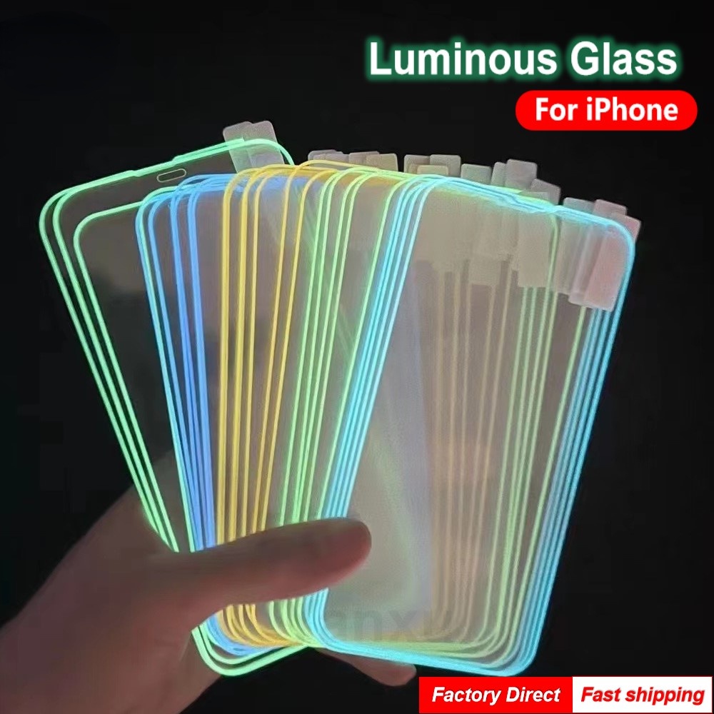 Luminous Screen Protector for iPhone 13 12 11 14 Pro Max Mini XR X XS 7