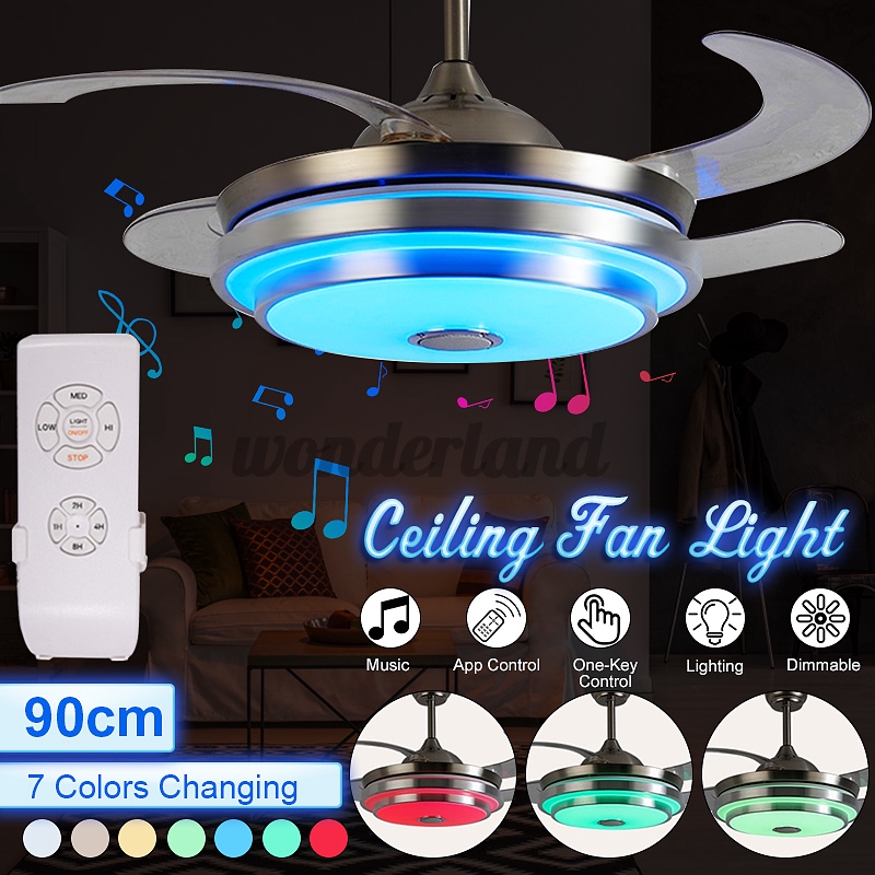 90cm Modern Led 7 Light Color Changing, Color Changing Ceiling Fan Light Bulb