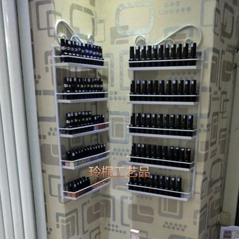 Nail Salon Shelf Gel Nail Polish Display Stand Wrought Iron Cosmetics