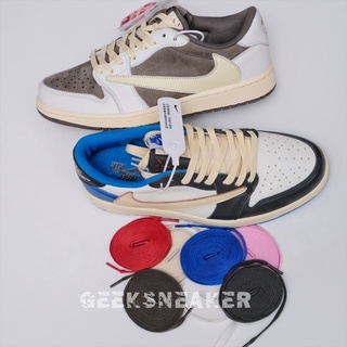 [GeekSneaker] 0.8cm 140cm Wax Strap for Jordan 1 Low, Travis SCott x Fragment + Revese Mocha Travis SCott