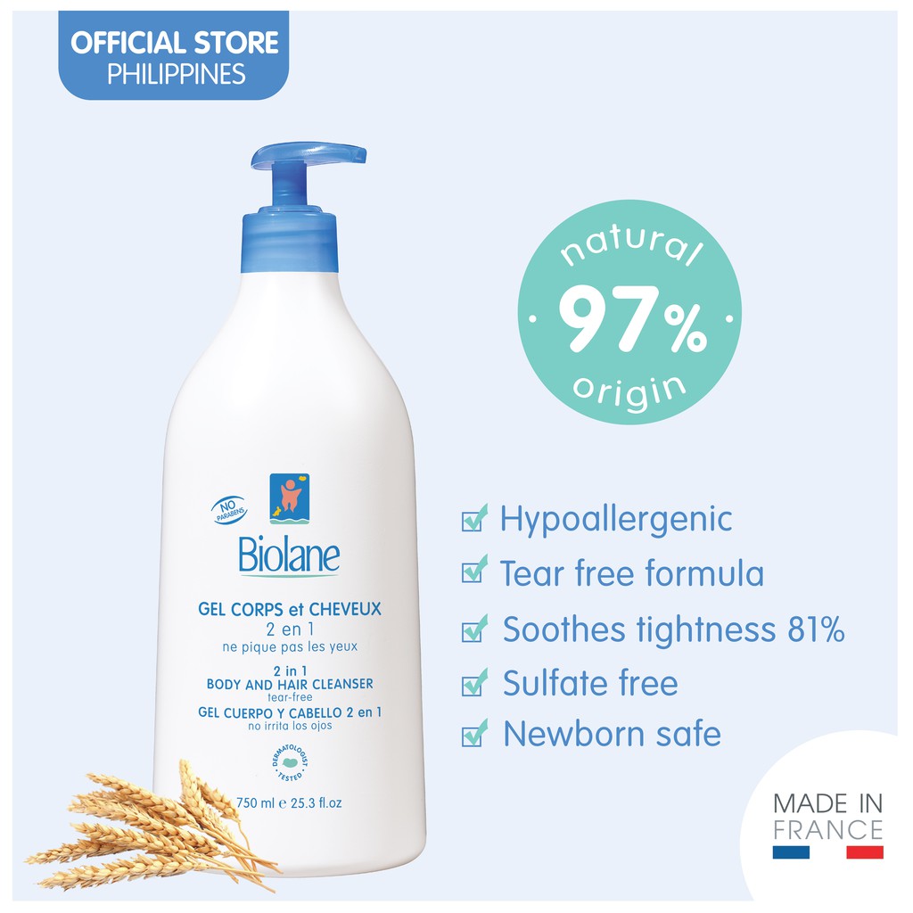 Biolane 2 In 1 Body And Hair Gel Cleanser 350ml 500ml 750ml Shopee Philippines