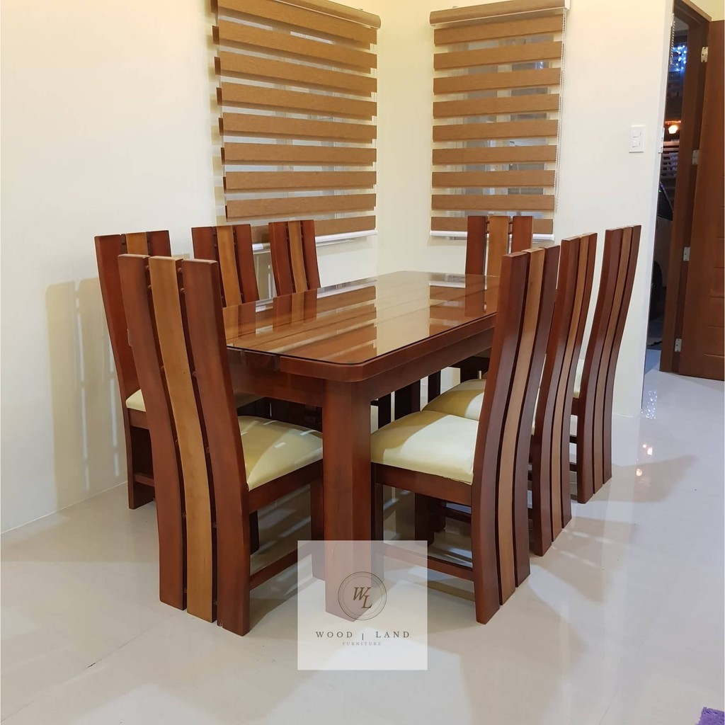 8 SEATERS MAHOGANY DINING TABLE SET | Shopee Philippines