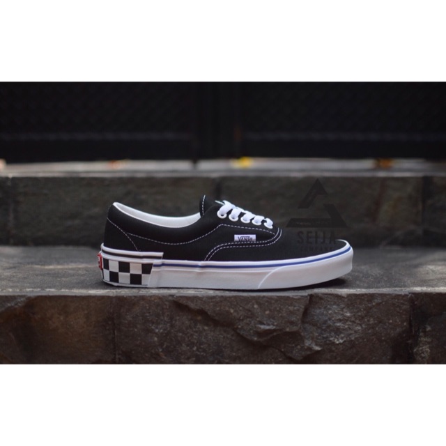 vans era check block black