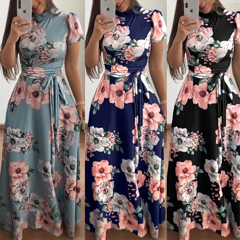 women floral maxi dress