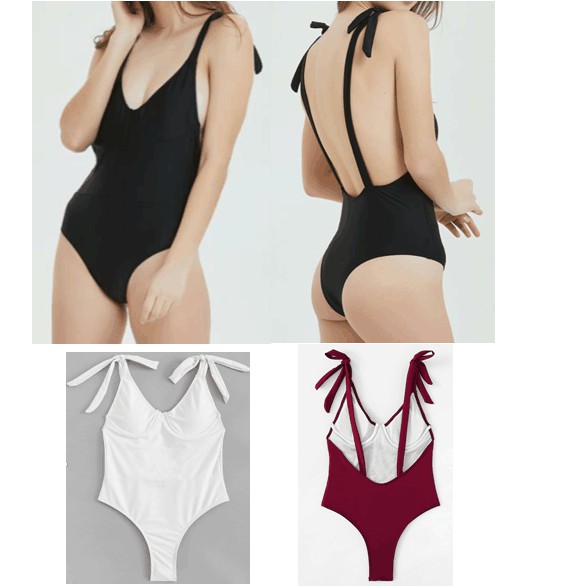 one piece backless swimsuit