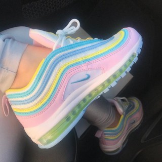 nike 97 pink blue yellow