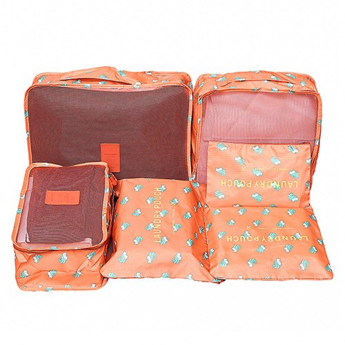 orange luggage