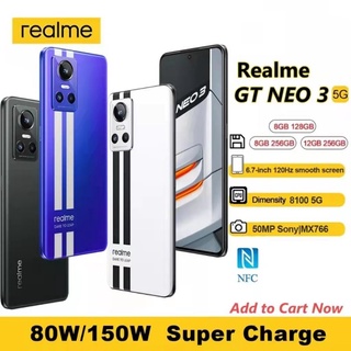 Realme GT Neo3 80W / Neo 3 150W 5G Smartphone No COD