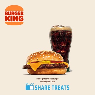Burger King Flame-Grilled Cheeseburger with Reg Coke (SMS eVoucher)