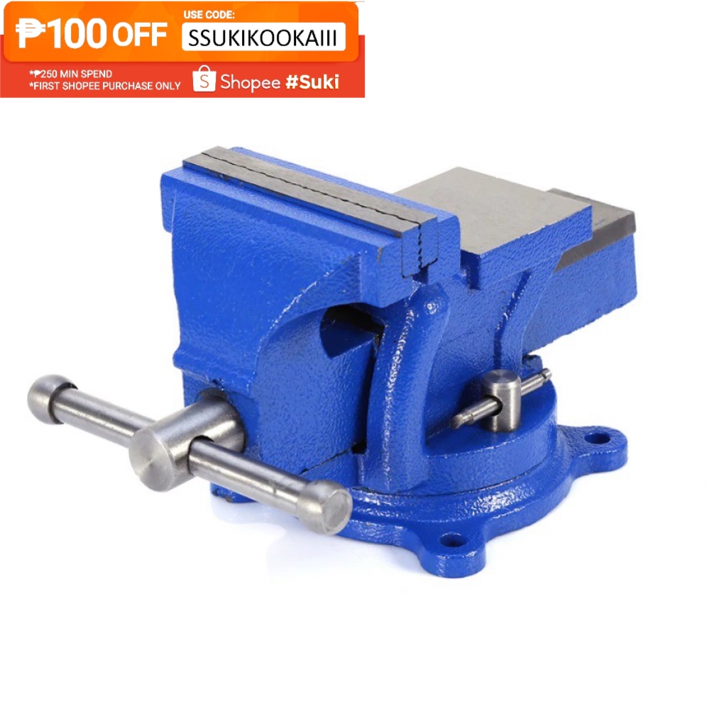 Details about   8Inch Vise With Anvil Swivel Locking Base Table top Clamp Heavy Duty Bench Vice 