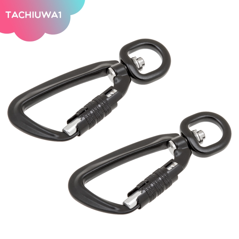 1PC Outdoor D-type Buckle Auto Locking Carabiner With Swivel Rotating Rih3 CA 