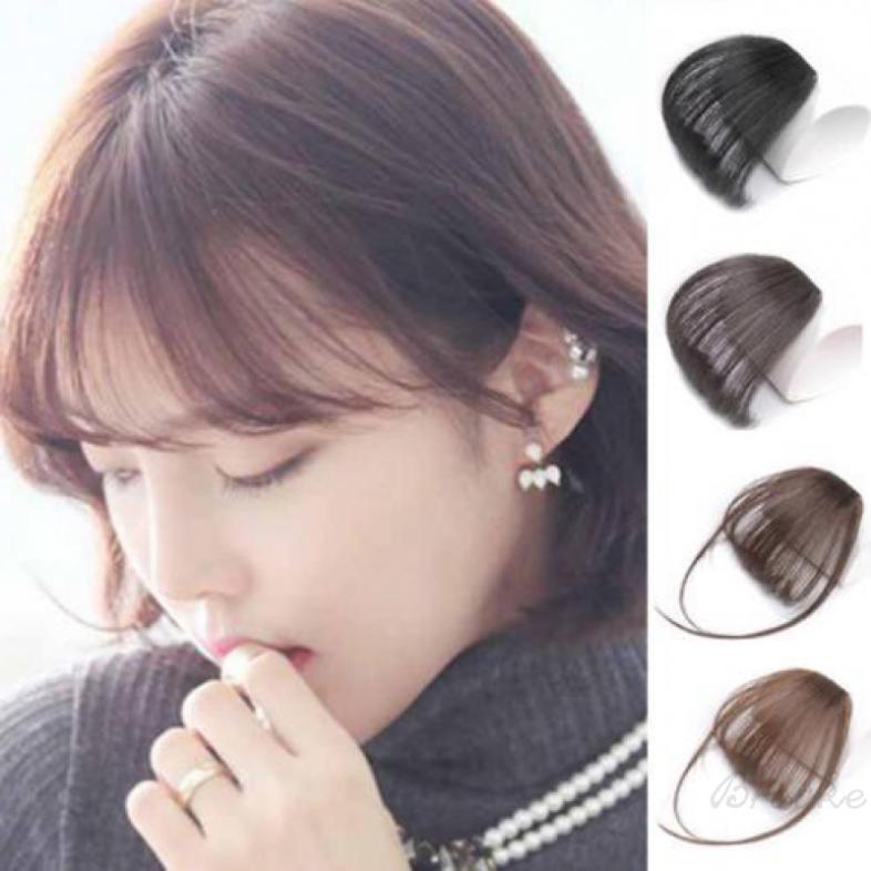 Thin Neat Air Bangs Hair Extension Front Clip Hairpiece Shopee
