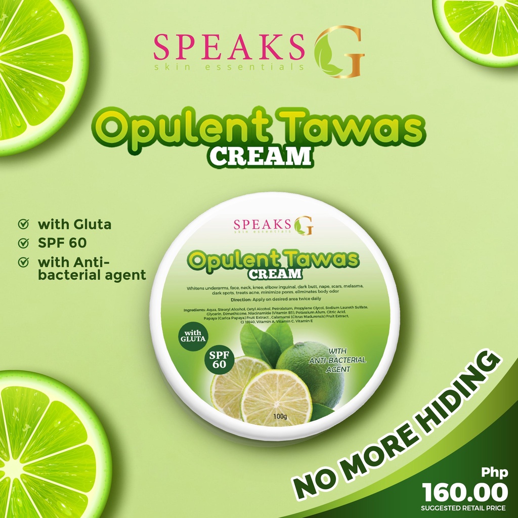 Speaks G Opulent Tawas Cream 100g Shopee Philippines