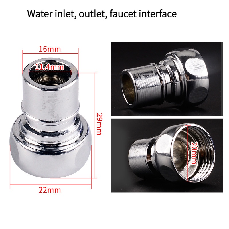 Stainless Steel 4 Points Water Inlet Pipe Faucet Interface Adapter ...