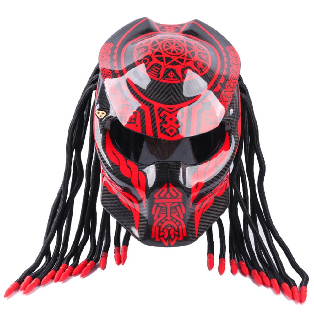 【Fast delivery】 Pigtail Motorcycle safety helmet Predator Clear Len