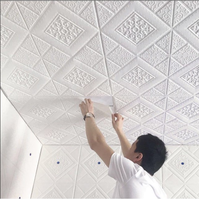 3D Ceiling Wall paper self adhesive wall decor Water proof Foamfoam ...