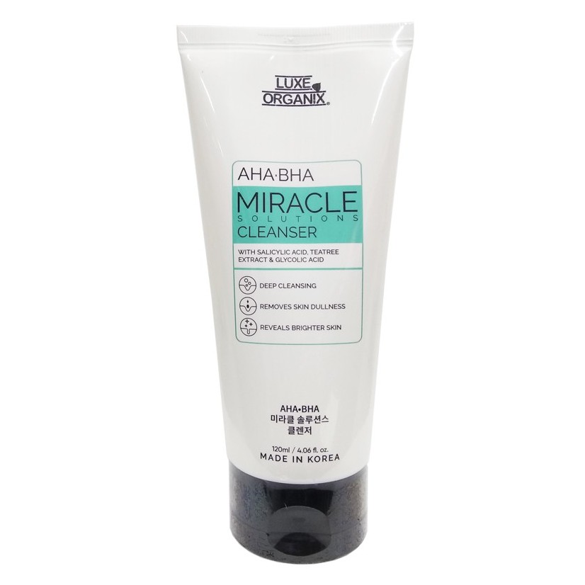 Luxe Organix Aha Bha Miracle Solutions Facial Cleanser 150ml Shopee