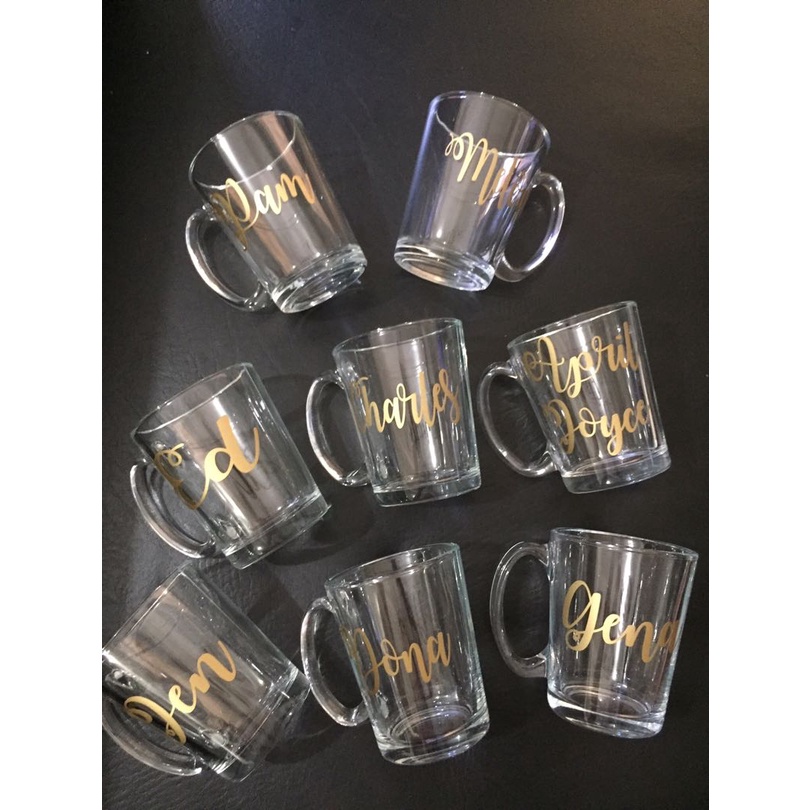 Customized/Personalized Clear Mug with Name (300ml) Shopee Philippines