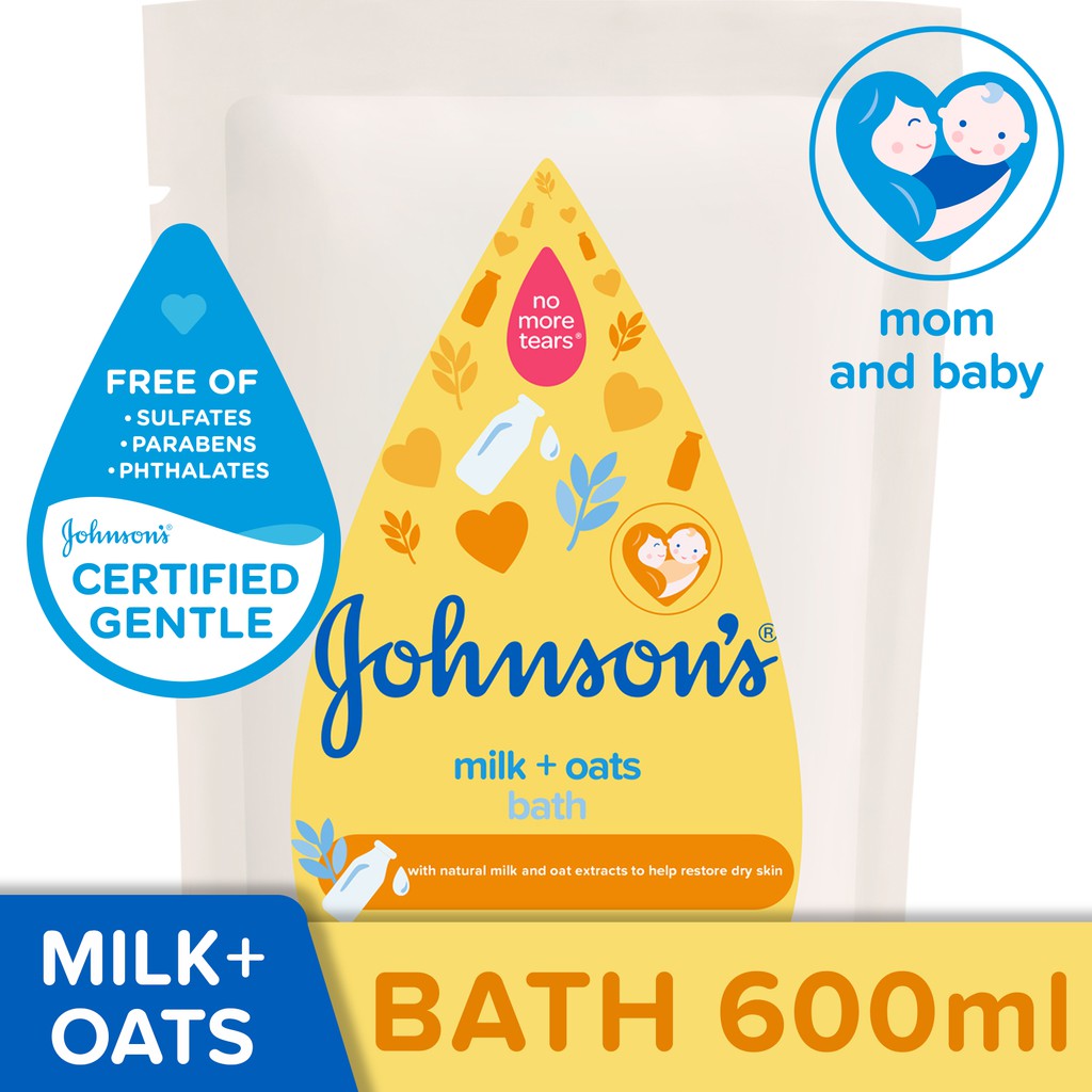 Johnson's Milk+Oats Bath 600ml Refill Shopee Philippines