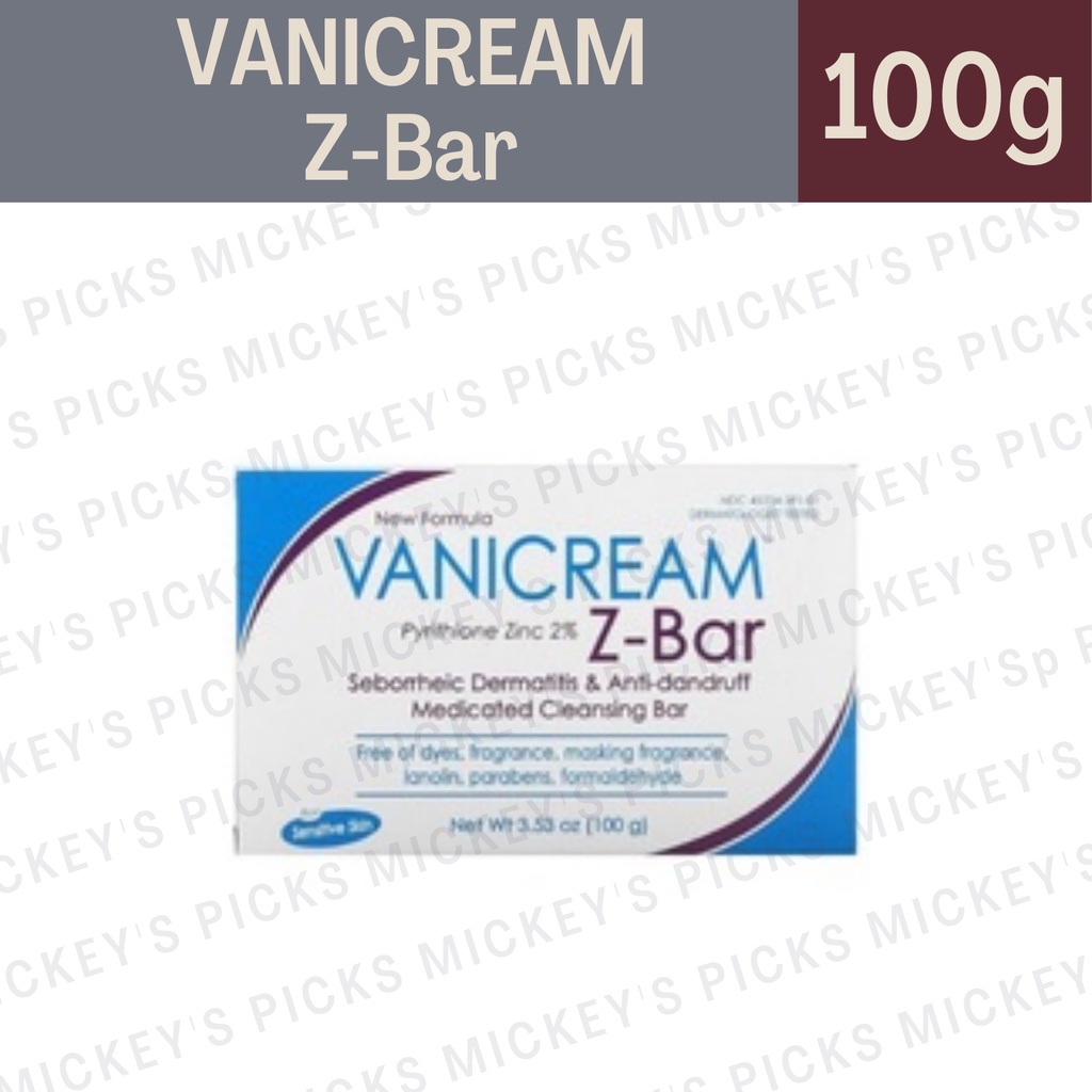 Vanicream, ZBar, Seborrheic Dermatitis & AntiDandruff Cleansing Bar