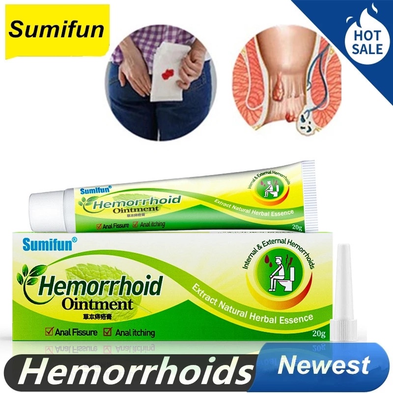 Sumifun 20g Hemorrhoids Ointment Plant Herbal Materials Powerful Hemorrhoids Cream Internal