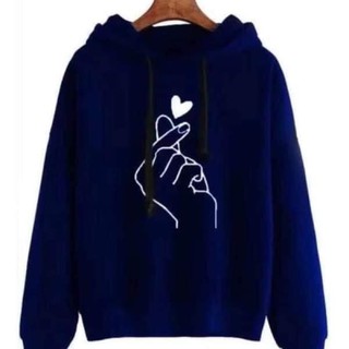 Oppa Finger Heart Hoodie Jacket eo #4