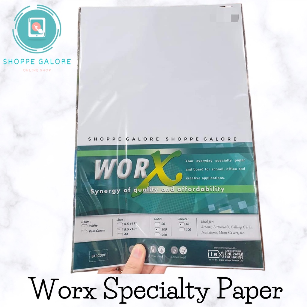 WORX BOARD PAPER SPECIALTY PAPER CERTIFICATE PAPERS Shopee Philippines