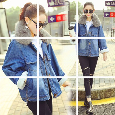 denim jacket with wool sleeves