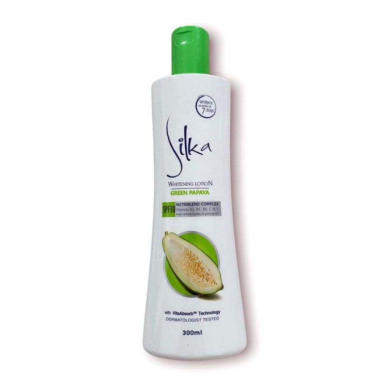 Silka Green Papaya Lotion 300ml Whitening SPF10 Shopee Philippines