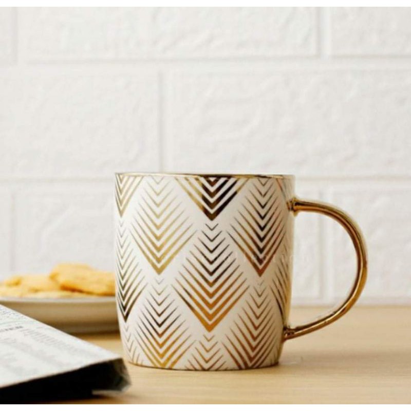 Nordic ceramic mug (gold mug) Shopee Philippines