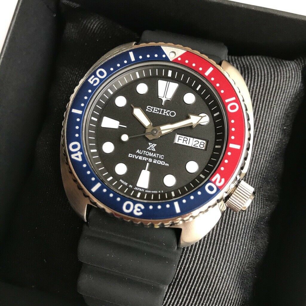 BNEW AUTHENTIC SEIKO SRP779J1 Prospex Turtle Automatic Diver Pepsi Dial  Black Rubber Japan Made Men | Shopee Philippines