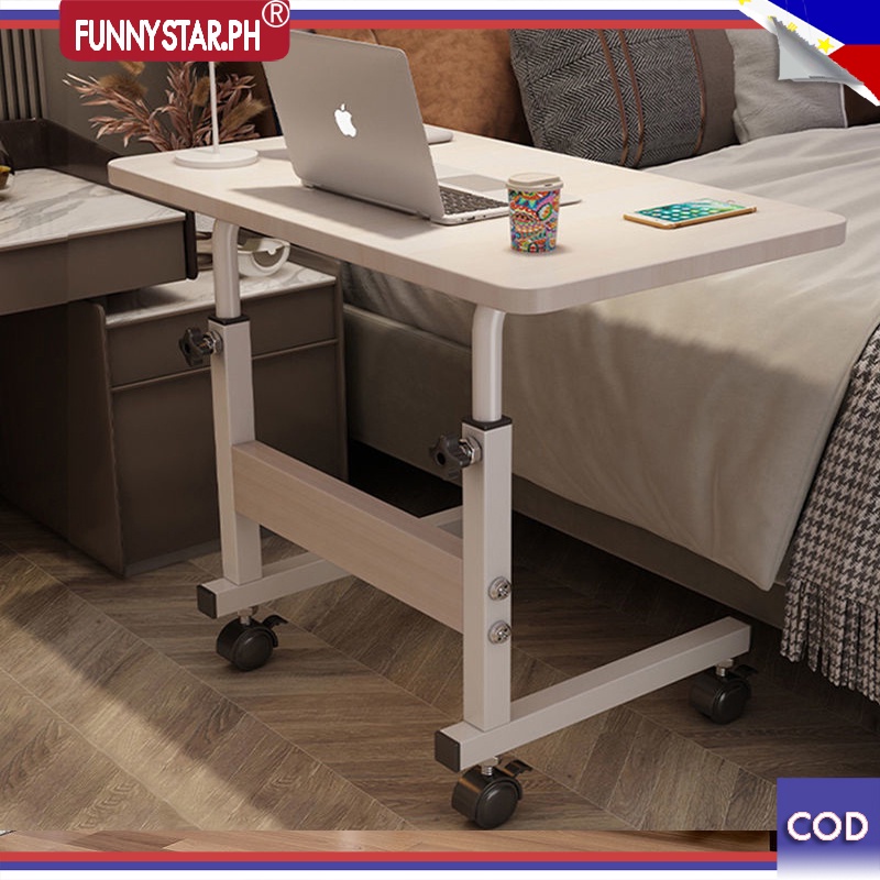 COD Laptop Table Mobile Side Table Mobile Laptop Desk Cart Adjustable