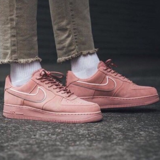 suede pink air force 1